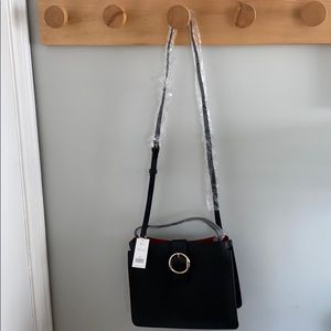 Banana Rrepublic black leather handbag